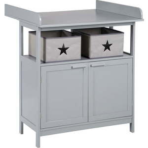 Šedá dětská komoda s přebalovacím pultem 87x100x75 cm Hamburg – Roba obraz