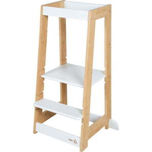 Bílá bambusová učicí věž – Roba obraz