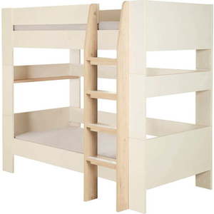 Béžová patrová dětská postel bez roštu 90x200 cm Double – Roba obraz