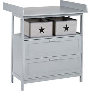 Šedá dětská komoda s přebalovacím pultem 87x100x75 cm Hamburg – Roba obraz