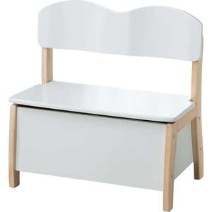 Bílá dětská lavice – Roba obraz