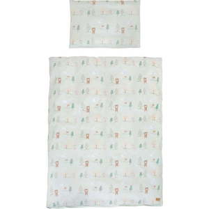 Světle zelené bavlněné dětské povlečení do postýlky 100x135 cm Woodland Buddies – Roba obraz