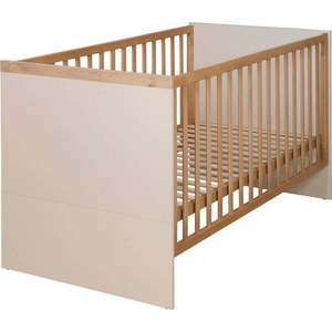 Béžová/v přírodní barvě postýlka s nastavitelnou výškou 70x140 cm Jil – Roba obraz