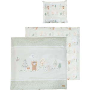 Světle zelené bavlněné dětské povlečení do postýlky 80x80 cm Woodland Buddies – Roba obraz