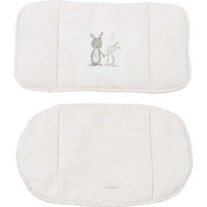 Bílá vložka do jídelní židličky Fox & Bunny – Roba obraz