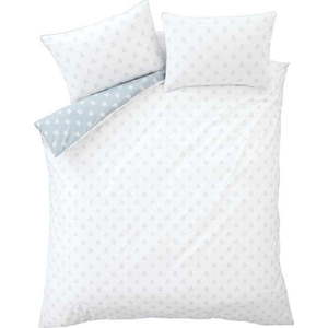 Bílé/modré bavlněné povlečení na dvoulůžko/prodloužené 230x220 cm Esme Floral – Bianca obraz