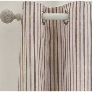 Hnědé závěsy v sadě 2 ks 117x137 cm Logan Stripe – Catherine Lansfield obraz
