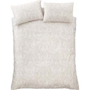 Béžové sametové povlečení na dvoulůžko 200x200 cm Bridgerton Regal Birds – Catherine Lansfield obraz