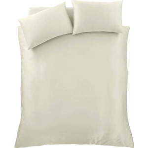 Béžové saténové povlečení na dvoulůžko/prodloužené 230x220 cm Silky Soft – Catherine Lansfield obraz