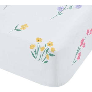 Bílé napínací dětské prostěradlo do postýlky 70x140 cm Bunny Tails Ditsy Flowers – Catherine Lansfield obraz