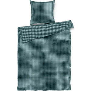 Zelené/modré krepové povlečení na jednolůžko 140x200 cm Bæk&Bølge – JUNA obraz