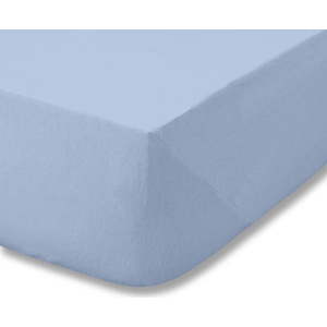 Světle modré napínací flanelové prostěradlo 135x190 cm Brushed – Catherine Lansfield obraz