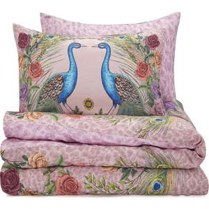 Růžové povlečení na dvoulůžko/prodloužené z bavlněného saténu 230x220 cm Xanadu Peacock – Matthew Williamson obraz