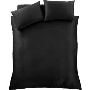 Černé saténové povlečení na dvoulůžko 200x200 cm Silky Soft – Catherine Lansfield obraz
