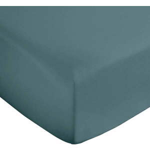 Zelenomodré napínací prostěradlo z bavlněného saténu 150x200 cm Cotton Sateen – Bianca obraz