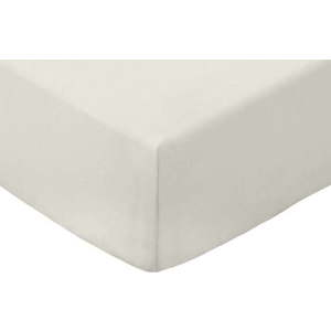 Krémové napínací prostěradlo z bavlněného perkálu 135x190 cm Cotton Percale – Bianca obraz