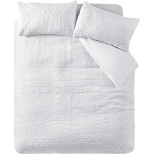 Bílé povlečení na dvoulůžko/prodloužené 230x220 cm Folkstone Geo – Catherine Lansfield obraz