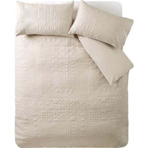 Béžové povlečení na dvoulůžko 200x200 cm Folkstone Geo – Catherine Lansfield obraz