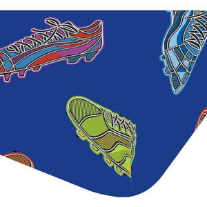 Modré napínací dětské prostěradlo na jednolůžko 90x190 cm Bright Football – Catherine Lansfield obraz