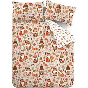 Oranžové/hnědé povlečení na dvoulůžko 200x200 cm Woodland Gonks – Catherine Lansfield obraz