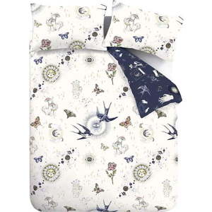 Modré/krémové povlečení na dvoulůžko 200x200 cm Astrology – Sassy B obraz