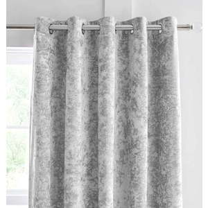 Šedé závěsy v sadě 2 ks 229x229 cm Crushed Velvet – Catherine Lansfield obraz