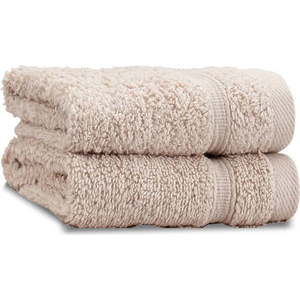 Béžové froté bavlněné ručníky v sadě 2 ks 30x30 cm Zero Twist – Catherine Lansfield obraz