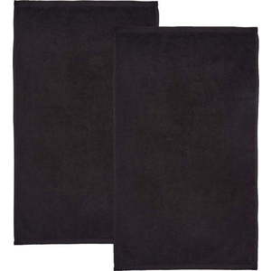 Černé rychleschnoucí/froté bavlněné osušky v sadě 2 ks 90x140 cm Quick Dry – Catherine Lansfield obraz