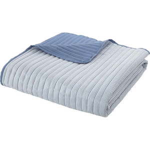 Modrý prošívaný přehoz 220x230 cm Stripe – Catherine Lansfield obraz