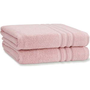 Světle růžové froté bavlněné osušky v sadě 2 ks 90x140 cm Zero Twist – Catherine Lansfield obraz