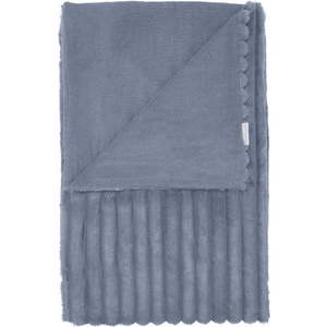 Modrá deka z mikroplyše 130x170 cm Cosy Ribbed – Catherine Lansfield obraz