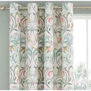 Zelené/růžové závěsy v sadě 2 ks 168x183 cm Clarence Floral – Catherine Lansfield obraz
