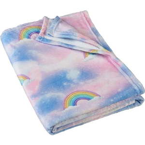 Modrá/růžová dětská deka z mikroplyše 130x170 cm Candy Unicorn – Catherine Lansfield obraz