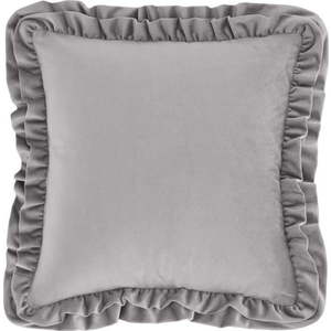 Sametový dekorační polštář 43x43 cm Velvet Double Frill – Catherine Lansfield obraz