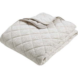 Béžový prošívaný přehoz 240x260 cm Corded Leaves – Catherine Lansfield obraz