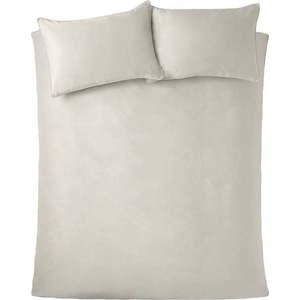 Krémové sametové povlečení na dvoulůžko/prodloužené 230x220 cm Kingsley – Catherine Lansfield obraz