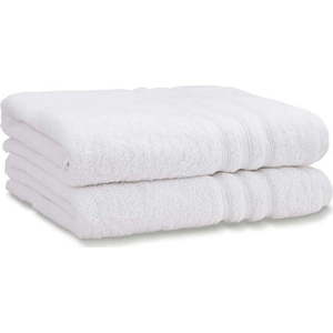 Bílé froté bavlněné osušky v sadě 2 ks 90x140 cm Zero Twist – Catherine Lansfield obraz