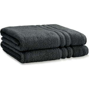 Tmavě šedé froté bavlněné osušky v sadě 2 ks 90x140 cm Zero Twist – Catherine Lansfield obraz