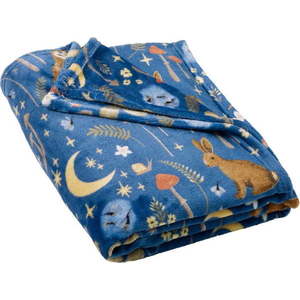 Modrá deka z mikroplyše 130x170 cm Enchanted Twilight Animals – Catherine Lansfield obraz