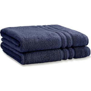 Tmavě modré froté bavlněné osušky v sadě 2 ks 90x140 cm Zero Twist – Catherine Lansfield obraz