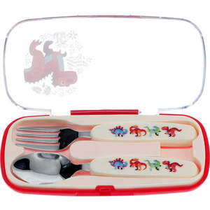 Nerezový dětský příbor 2 ks Baby Dinos – Rex London obraz