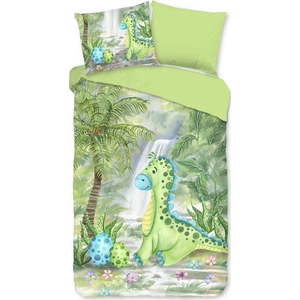 Zelené bavlněné dětské povlečení na jednolůžko/prodloužené 140x220 cm Dani – Good Morning obraz