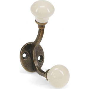 Krémový kovový nástěnný věšák 3 cm – Rex London obraz