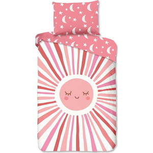 Růžové bavlněné dětské povlečení na jednolůžko 140x200 cm Sunny – Good Morning obraz