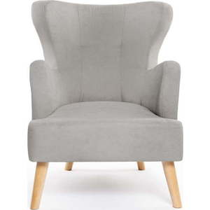 Světle šedé křeslo ušák Noemye – Bonami Selection obraz