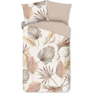 Béžové bavlněné povlečení na jednolůžko/prodloužené 140x220 cm Vince – Good Morning obraz