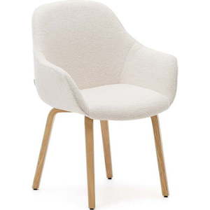 Bílé čalouněné jídelní křeslo Aleli – Kave Home obraz