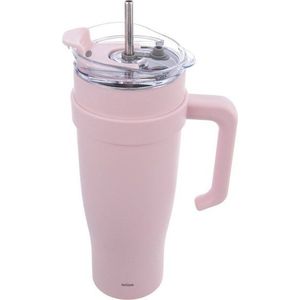 Růžový termo hrnek s brčkem 1, 2 l Termo – Orion obraz