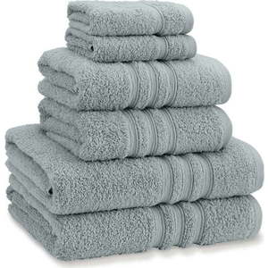 Šedozelené froté bavlněné ručníky a osušky v sadě 6 ks Zero Twist – Catherine Lansfield obraz