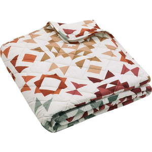 Béžový prošívaný přehoz 220x230 cm Autumn Patchwork Geo – Catherine Lansfield obraz